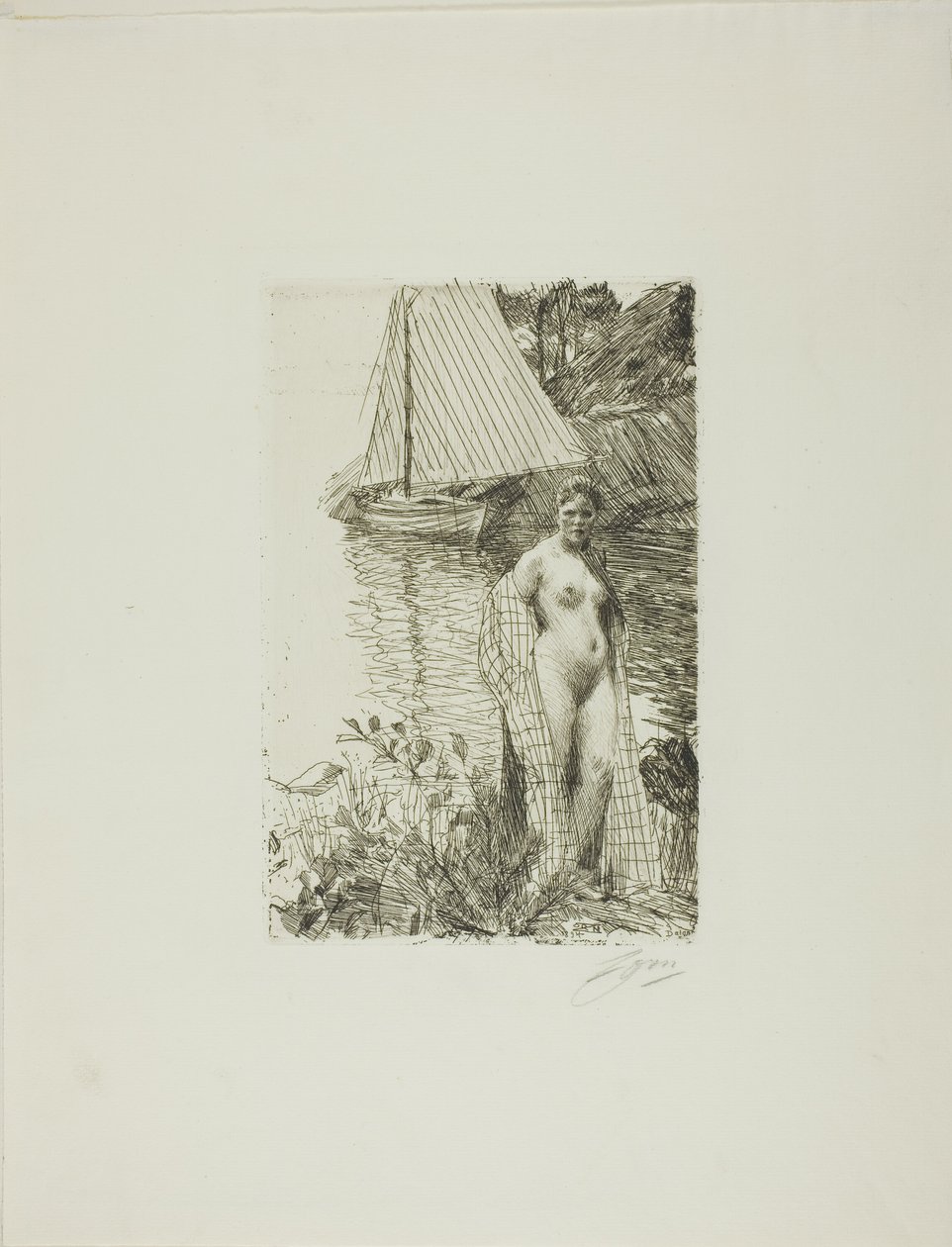 A modellem és a hajóm alkotó: Anders Leonard Zorn