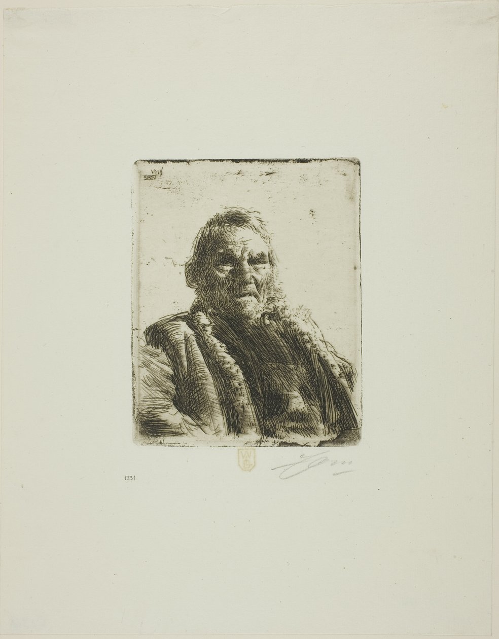Öreg katona ("A herceg") alkotó: Anders Leonard Zorn