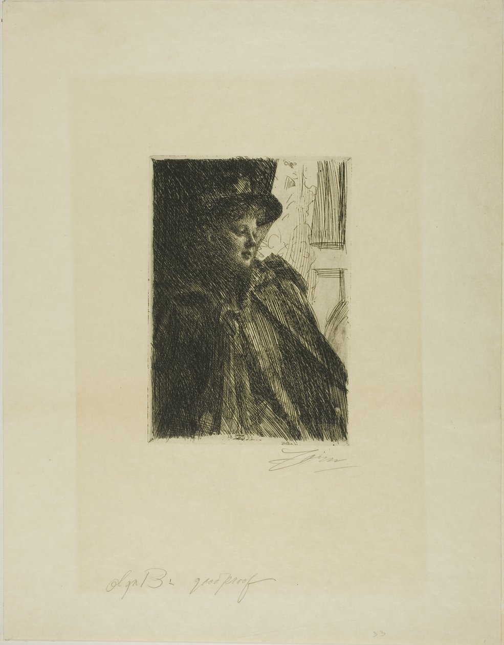 Olga Bratt alkotó: Anders Leonard Zorn