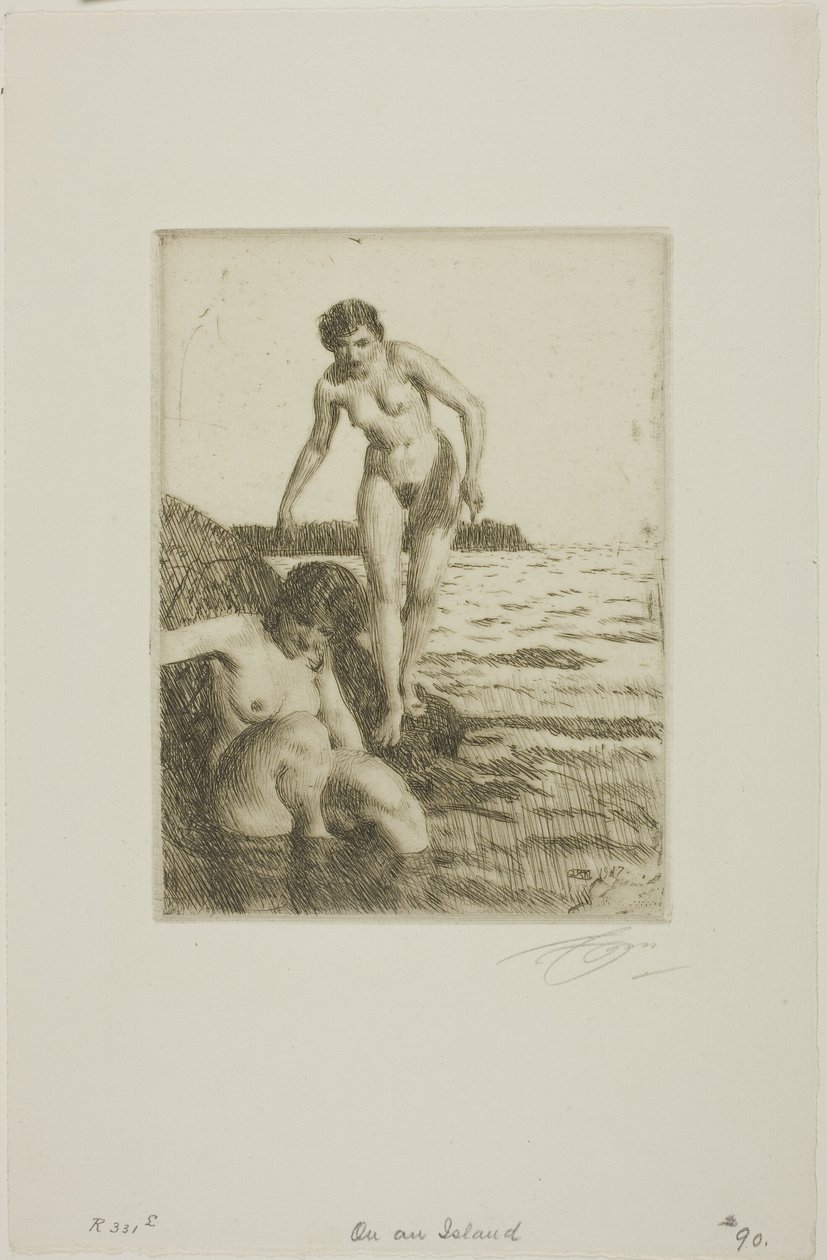 Hemsö szigetén alkotó: Anders Leonard Zorn