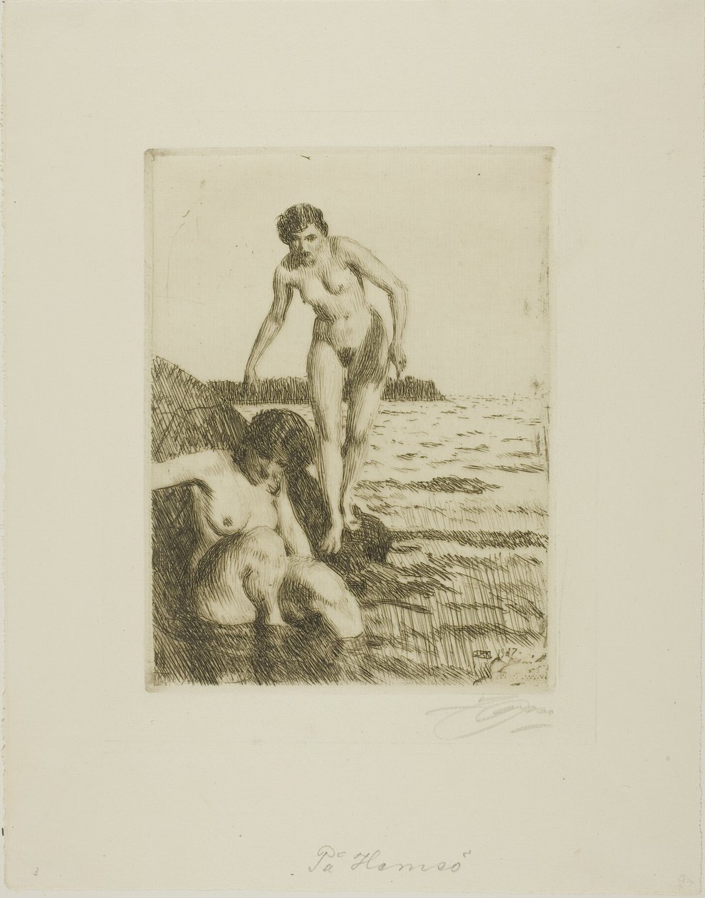 Hemsö szigetén alkotó: Anders Leonard Zorn