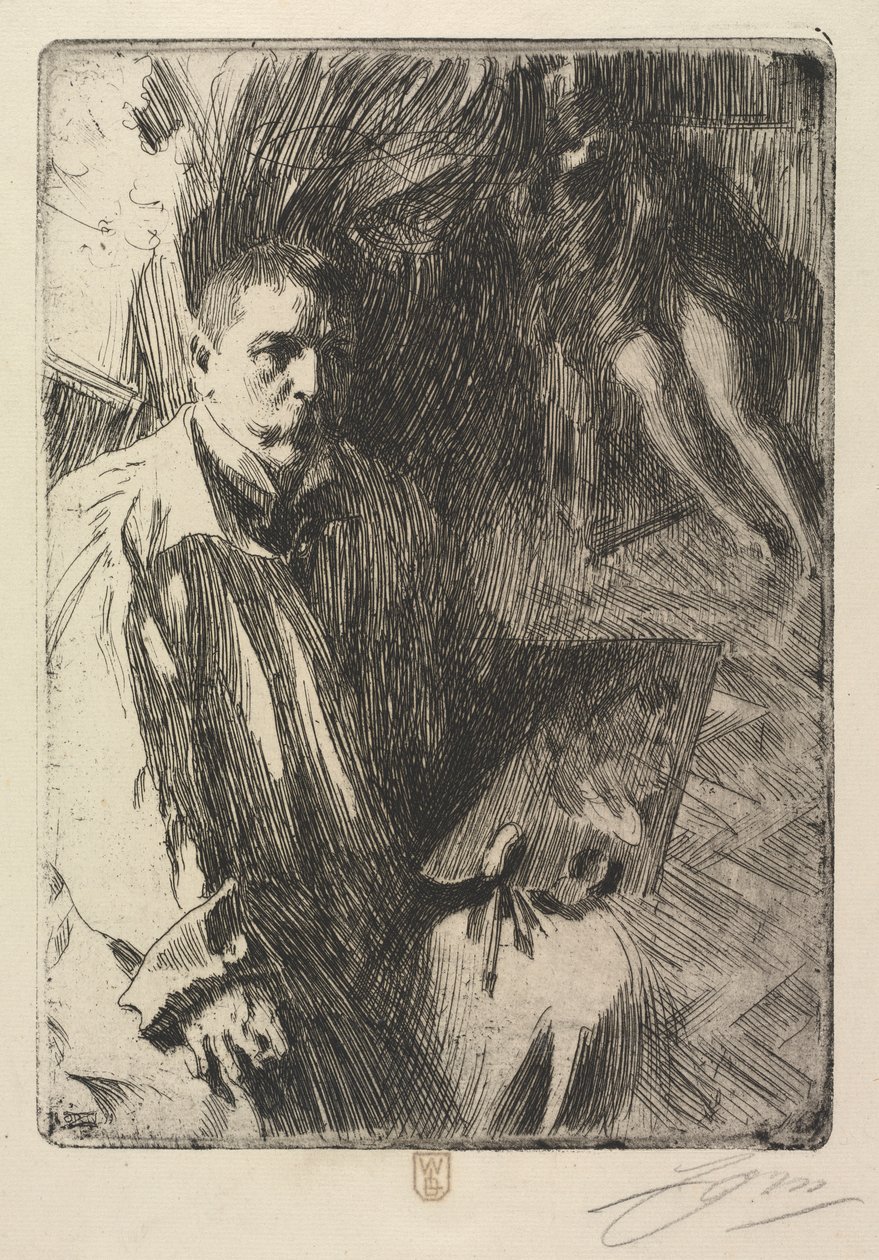 A művész és modelljének portréja alkotó: Anders Leonard Zorn