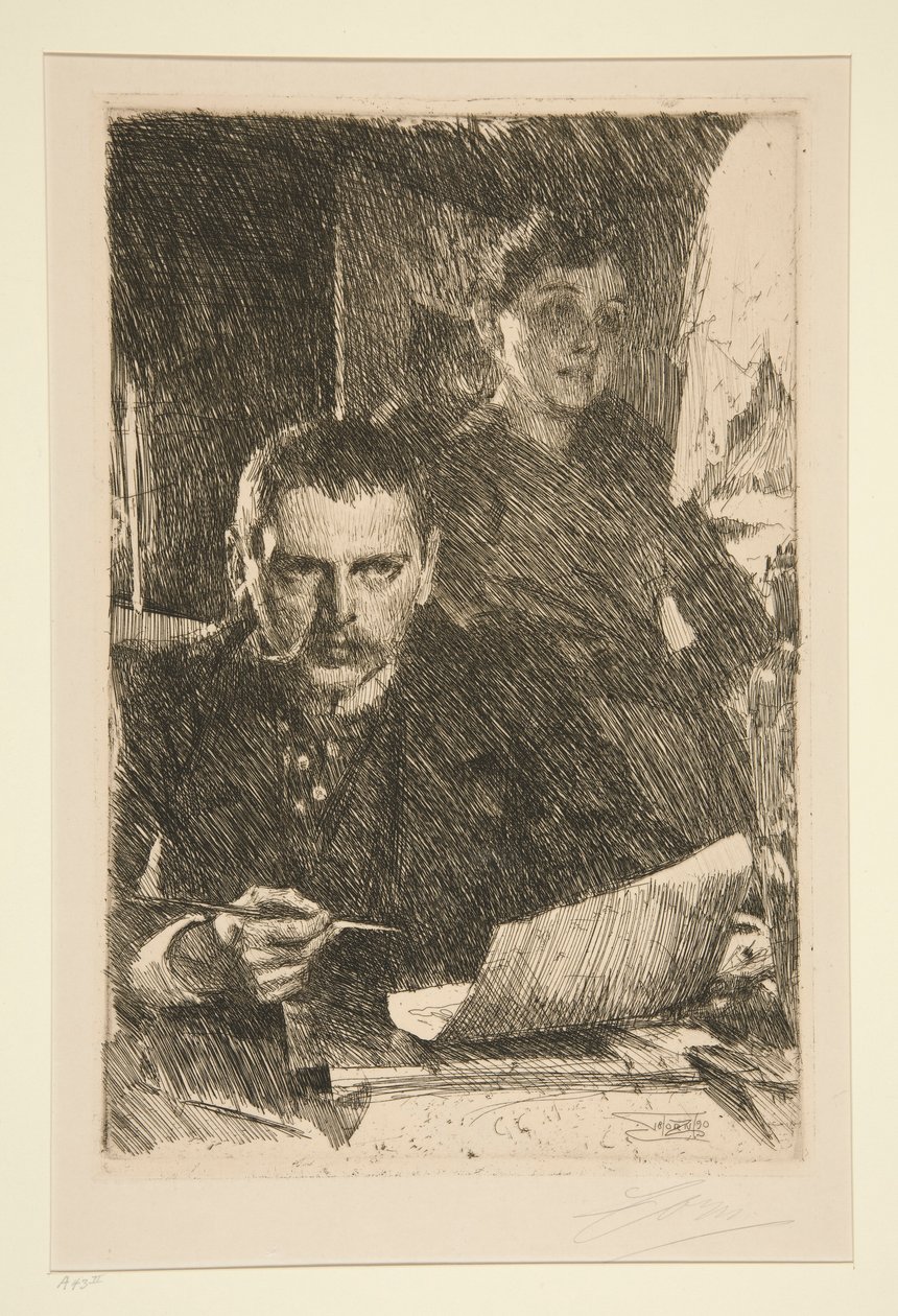 A művész és felesége portréja alkotó: Anders Leonard Zorn