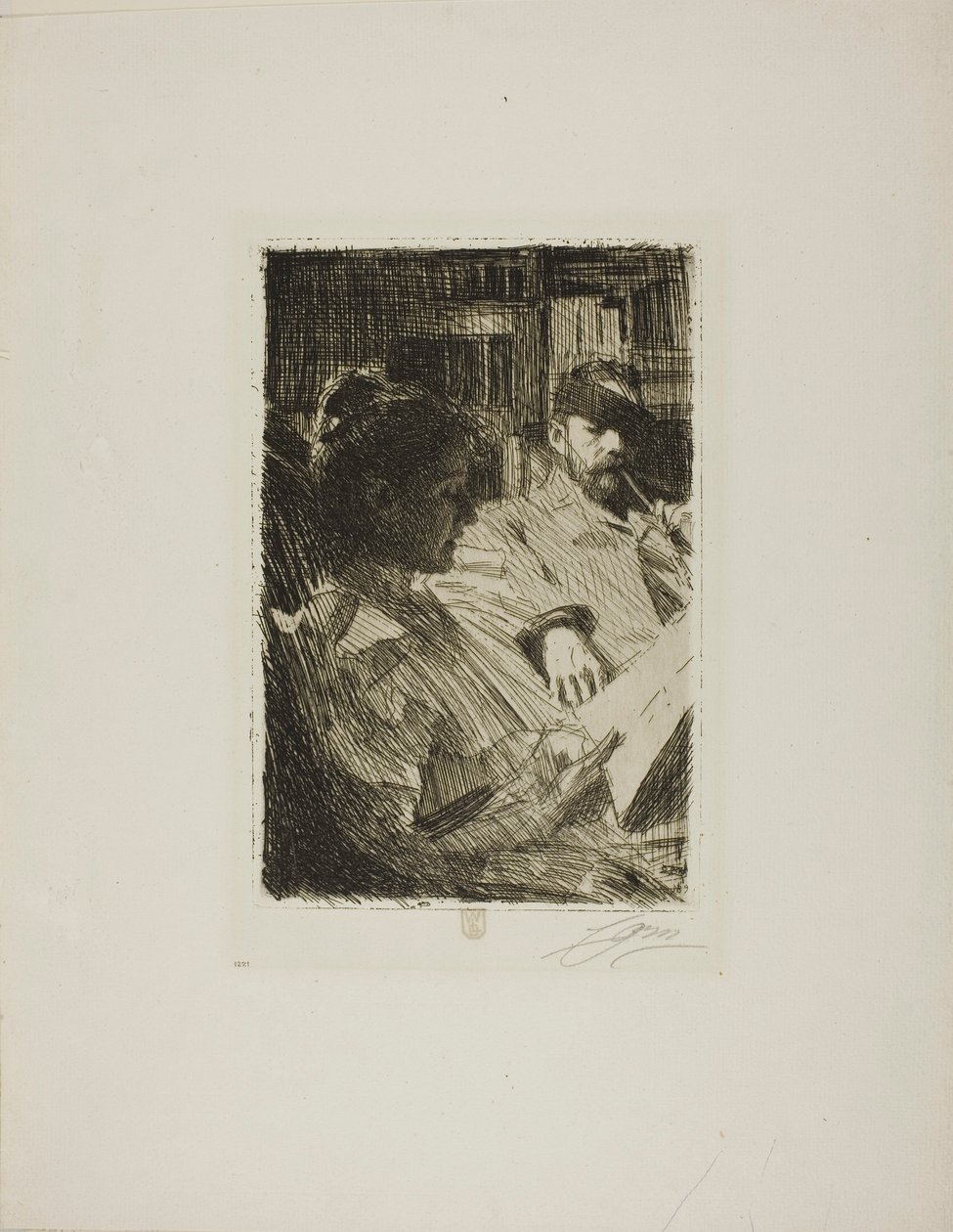 Olvasás (Mr. és Mrs. Ch. Deering) alkotó: Anders Zorn