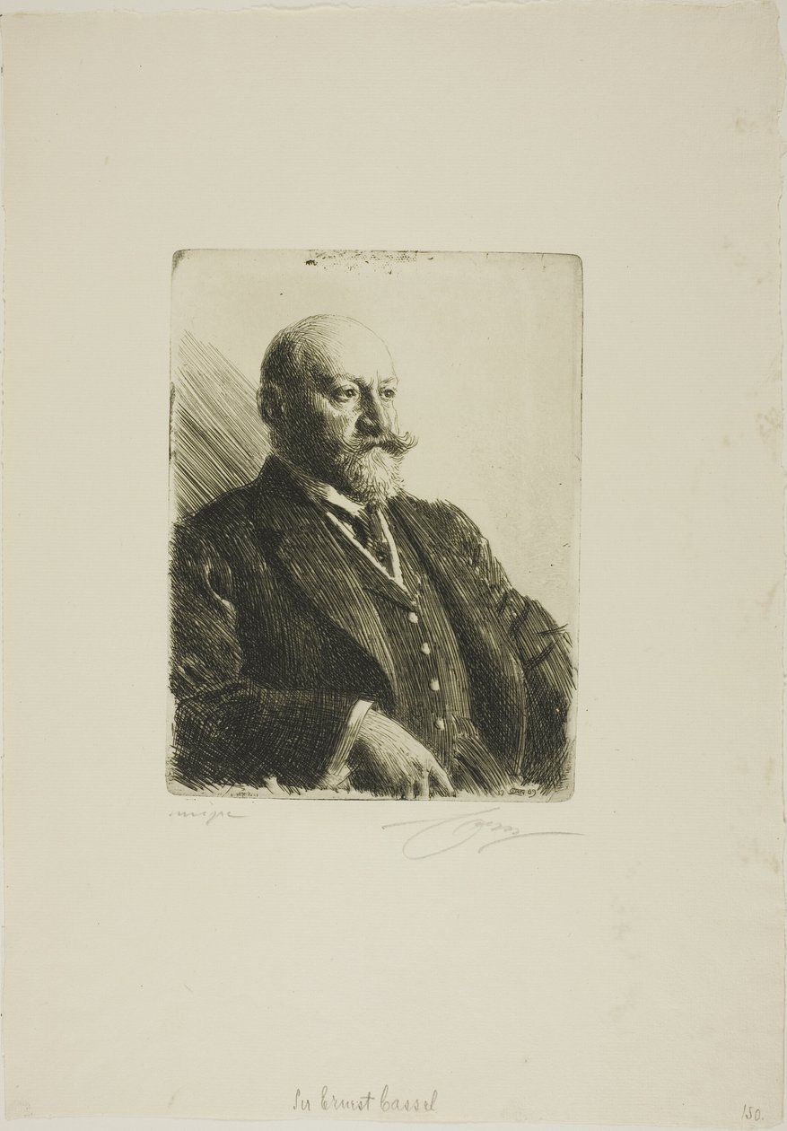 Sir Ernest Cassel alkotó: Anders Leonard Zorn