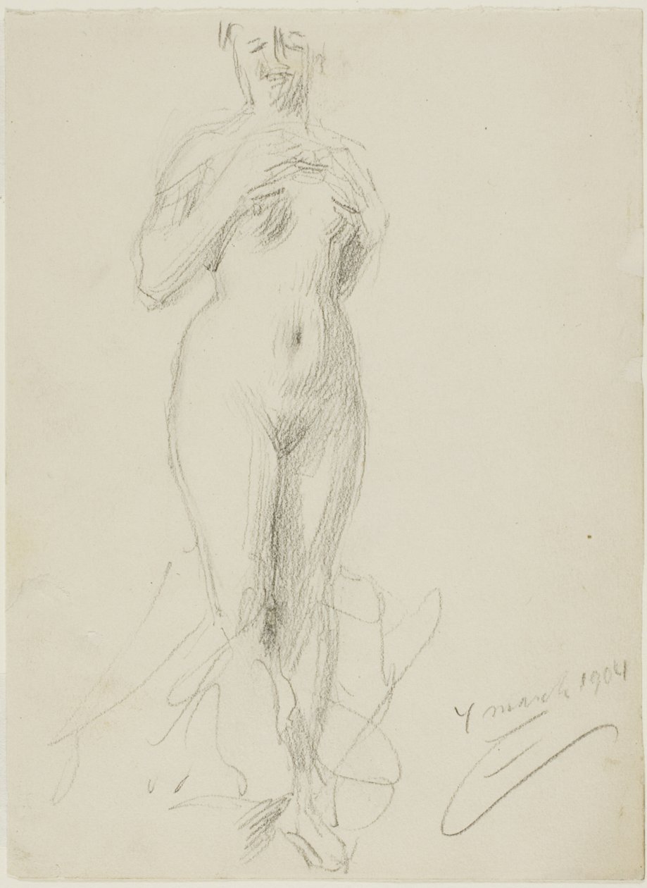 Álló női akt alkotó: Anders Leonard Zorn