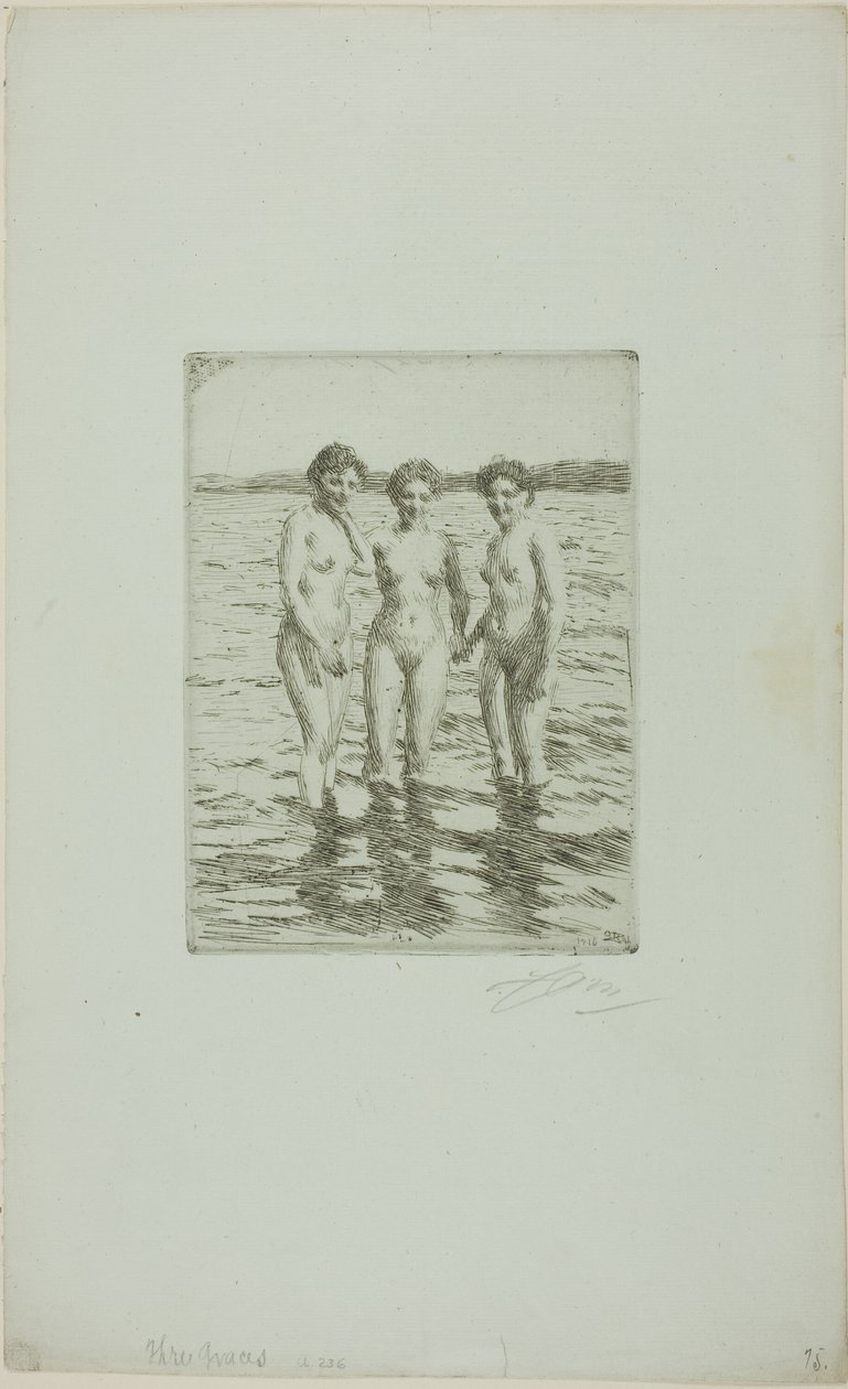 A három grácia alkotó: Anders Leonard Zorn
