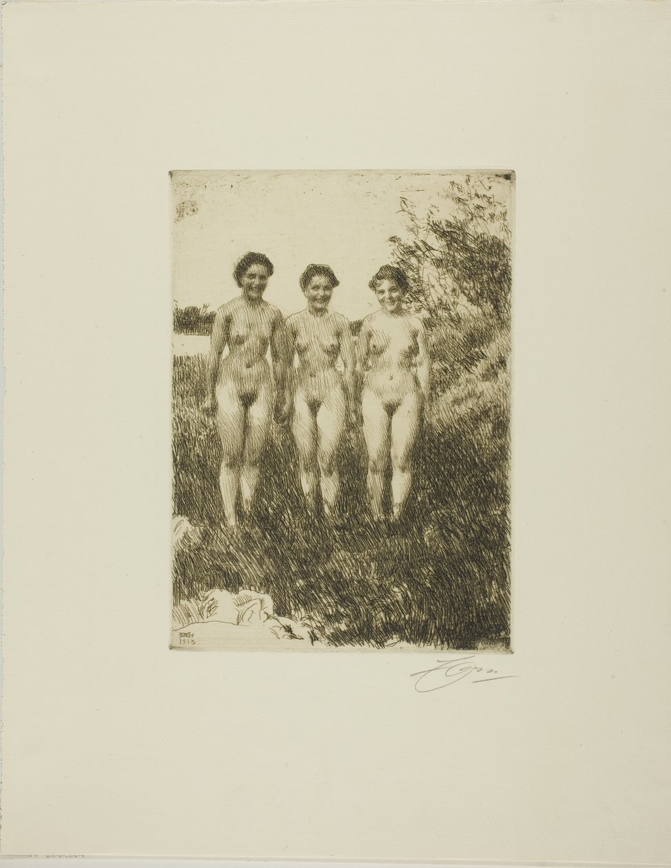 Három nővér alkotó: Anders Leonard Zorn