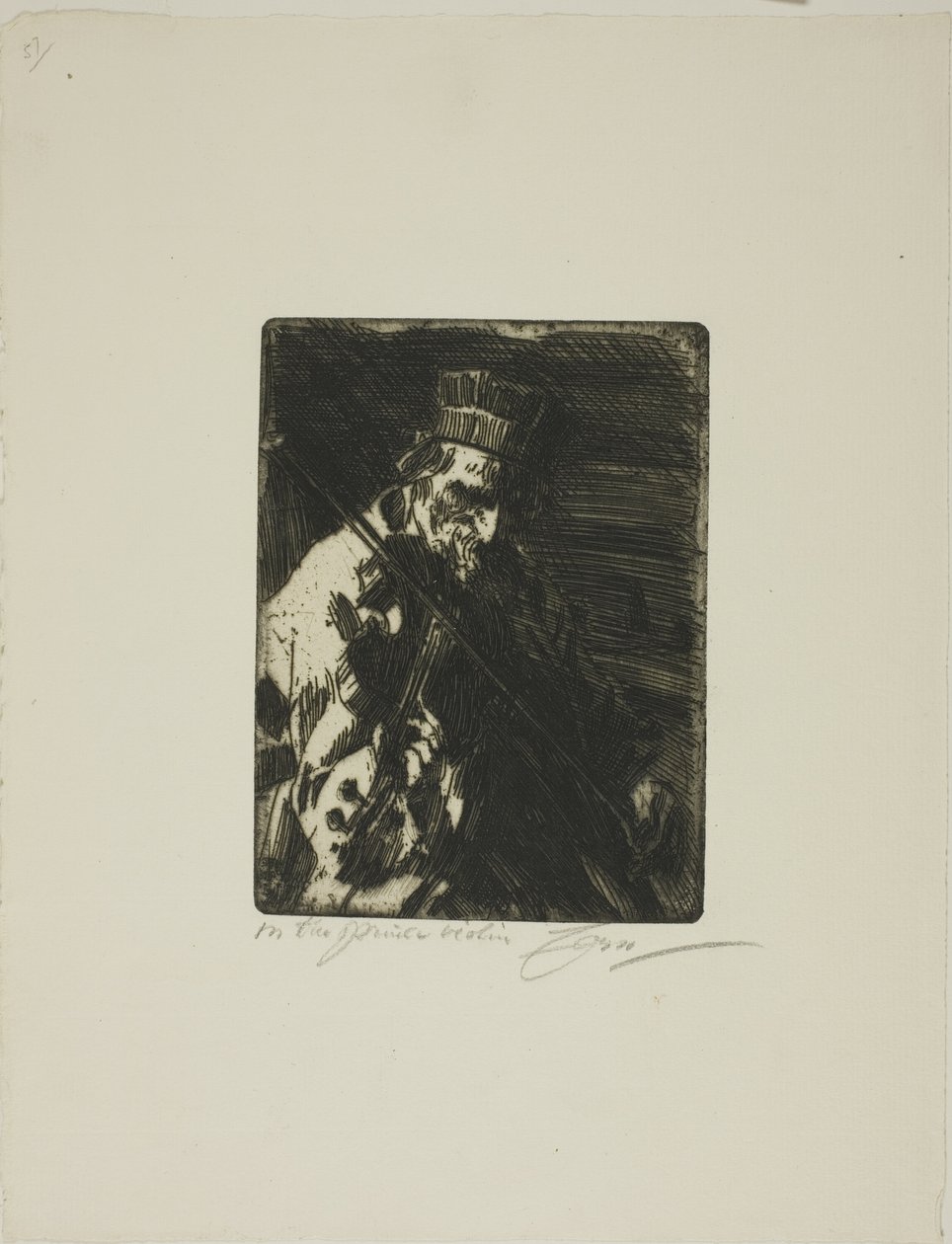 Falusi hegedűs alkotó: Anders Leonard Zorn