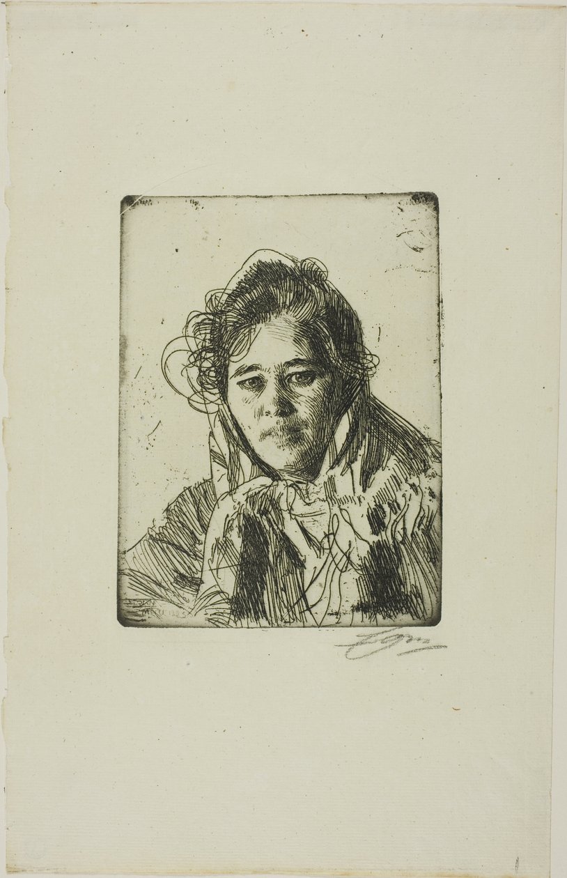 Fiatal lány Morából (Kråkberg Anna) alkotó: Anders Zorn