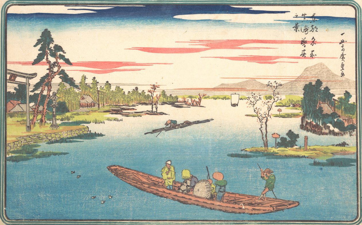 Késő tavaszi kilátás Masakiban, 1831., 1831. alkotó: Ando Hiroshige