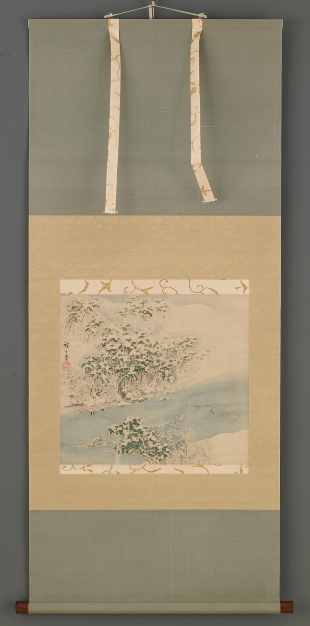 Arashiyama in Snow, Edo-korszak, 19. század. alkotó: Ando Hiroshige