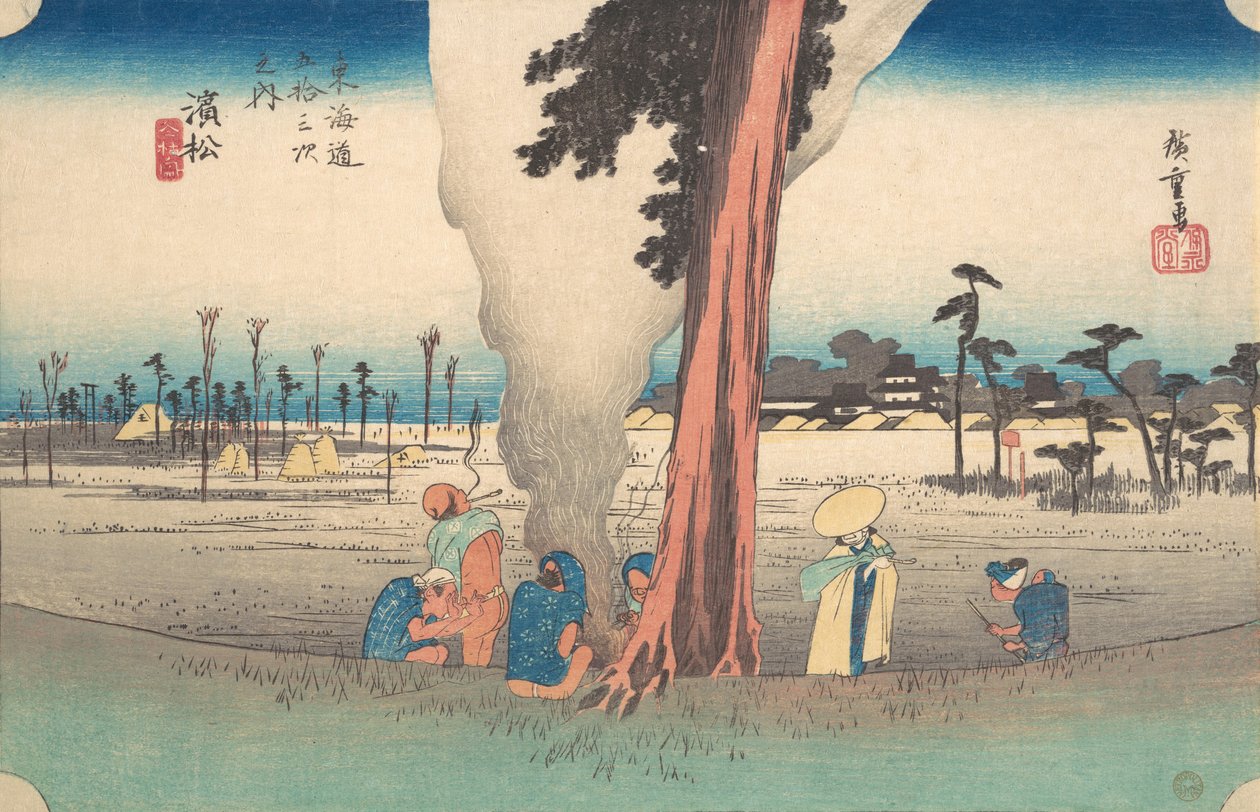 Hamamatsu, ez a térkép, ? 1834. , szúnyog. 1834. alkotó: Ando Hiroshige