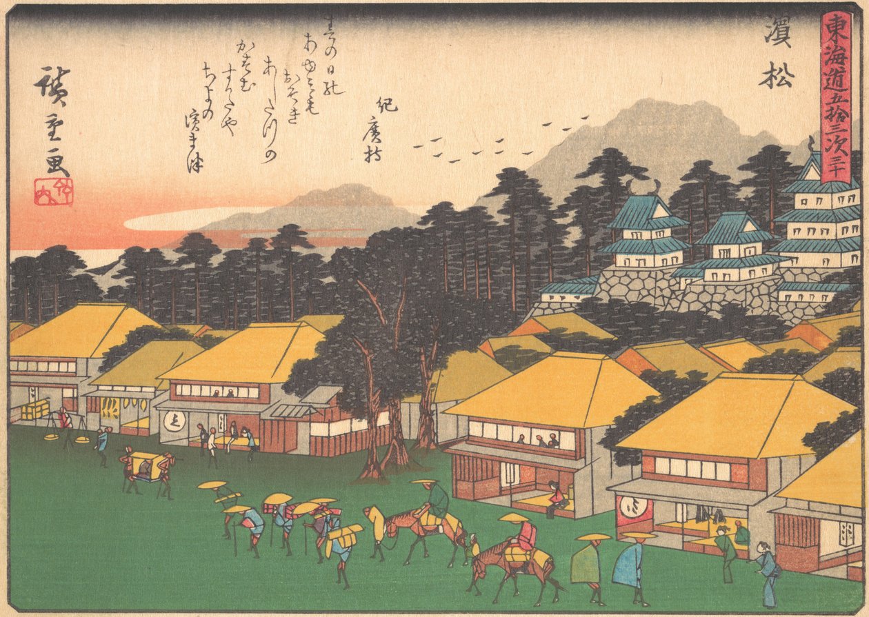 Hamamatsu, A Tokaido út ötvenhárom állomása című sorozatból, XX. század eleje. alkotó: Ando Hiroshige