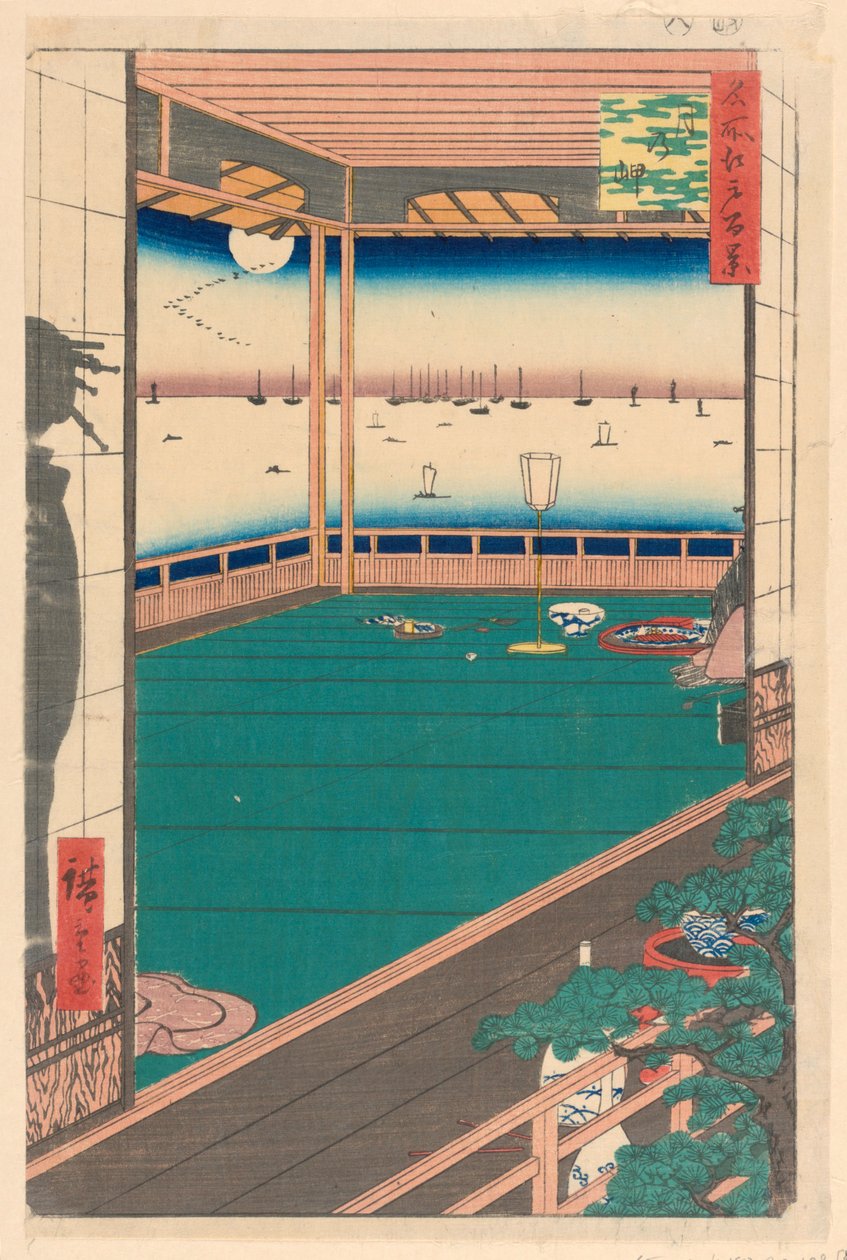 Holdfok (Tsuki-no-misaki) a Száz sorozatból Edo híres kilátásai alkotó: Ando Hiroshige