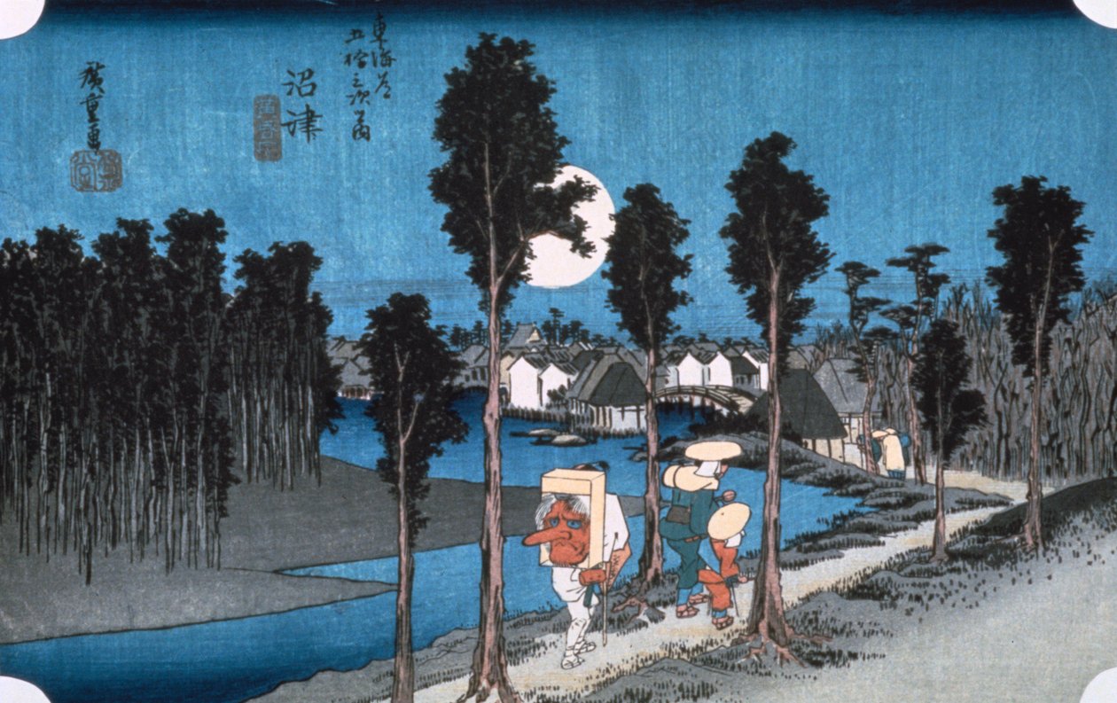 Hold Numazunál, Tokaido 53 állomásáról, 1832. alkotó: Ando Hiroshige