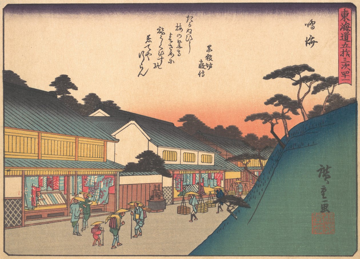 Narumi, A Tokaido út ötvenhárom állomása című sorozatból, ... eleje, 20. század eleje. alkotó: Ando Hiroshige