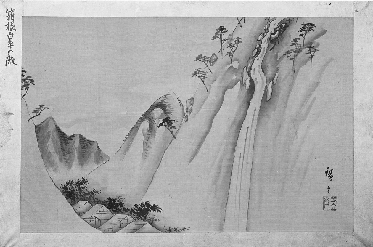 Shiraito-vízesés Hakone-nál, 19. század. alkotó: Ando Hiroshige