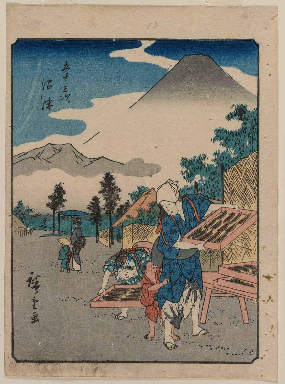A Tokaido ötvenhárom állomása: Numazu, c. 1850. alkotó: Ando Hiroshige