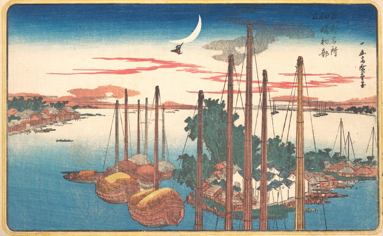 Az év első éneke a kakukkról Tsukudajimában, 1831., 1831. alkotó: Ando Hiroshige