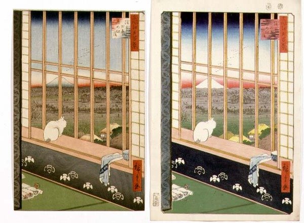 Asakusa Rice Fields a Kakas Fesztiválja alatt a „100 Views of Edo” sorozatból, pub. 1857 alkotó: Ando or Utagawa Hiroshige