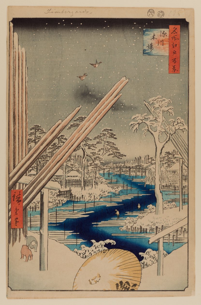 Fukagawa Fűrészüzemek alkotó: Ando or Utagawa Hiroshige