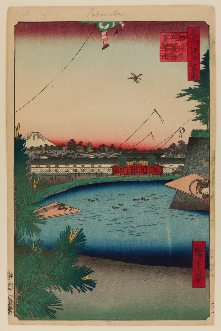 Hibiya és Soto-Sakurada A Yamashita-Cho-tól alkotó: Ando or Utagawa Hiroshige