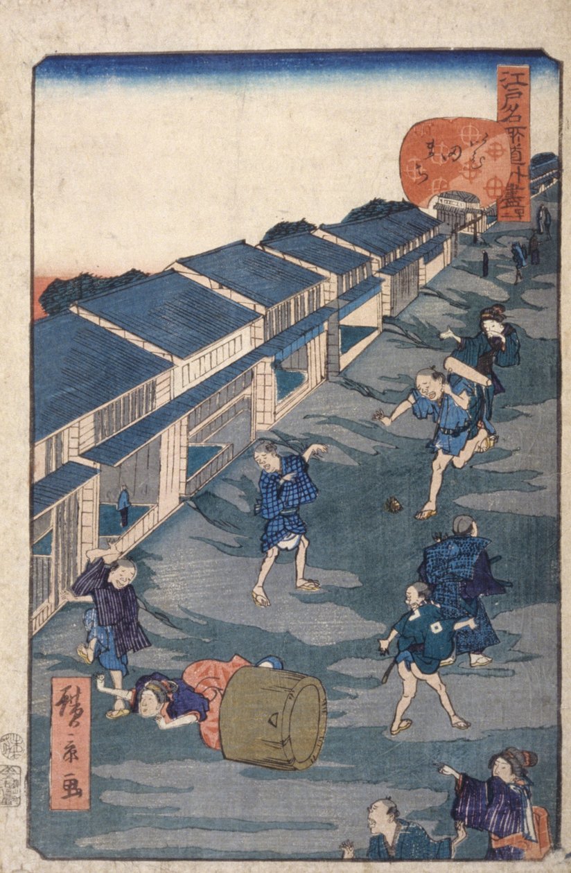 Imuta [42] (színes fatömbnyomat) alkotó: Ando or Utagawa Hiroshige