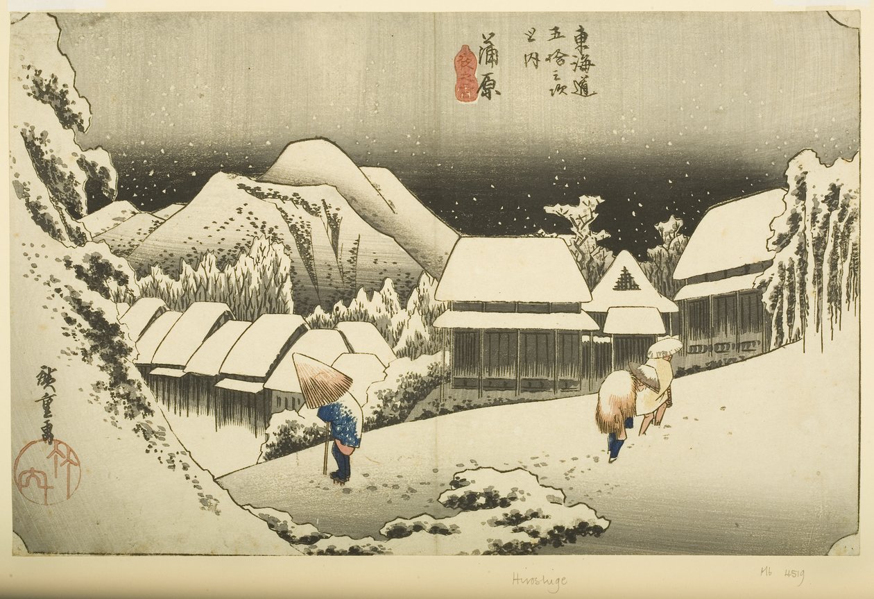 Kanbara: ni ght S w (Kanbara, Yuki) alkotó: Ando or Utagawa Hiroshige