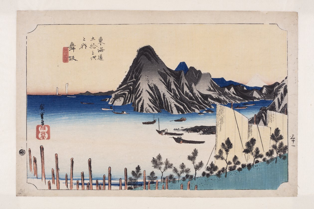 Maisaka: Imagiri képe (Maisaka, Imagiri shinkei) (színes fatömbnyomat) alkotó: Ando or Utagawa Hiroshige