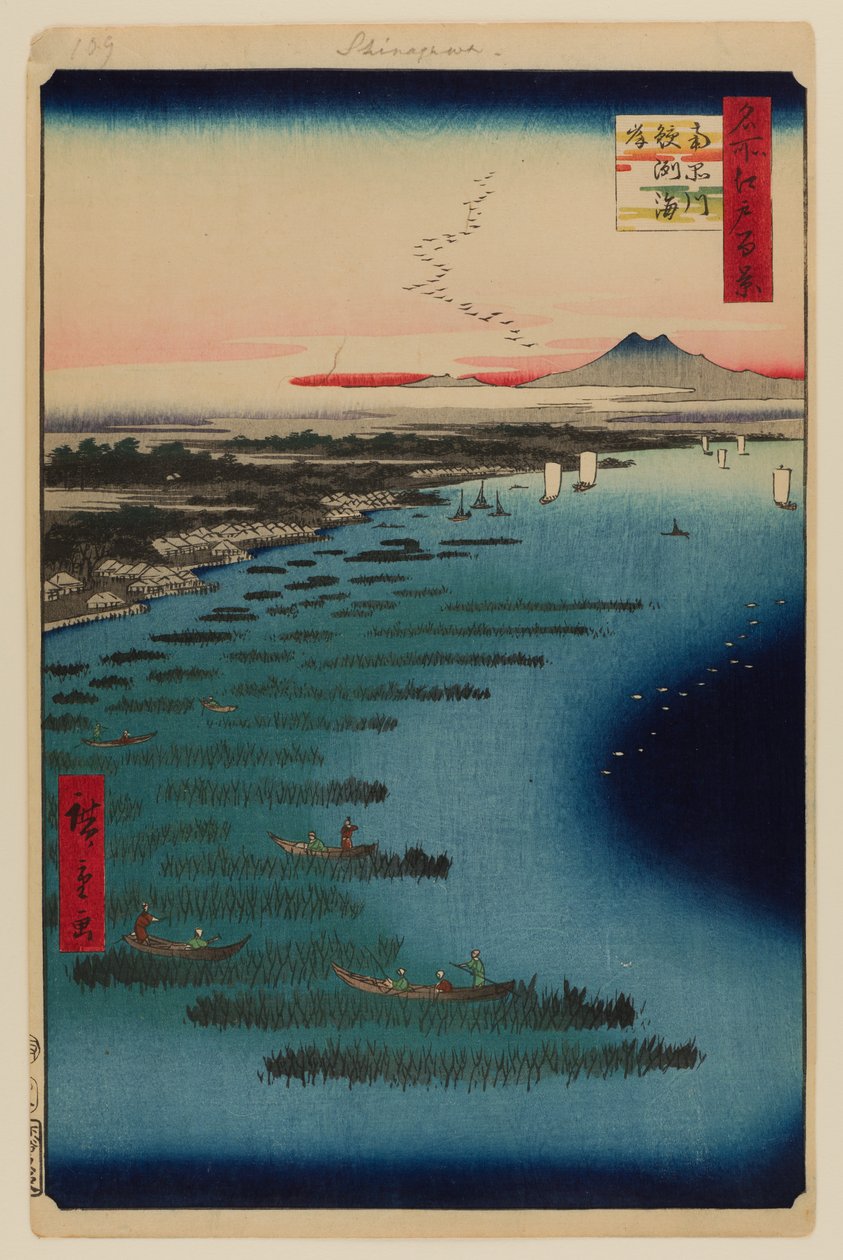 Minami-Shinagawa és Samezu partja alkotó: Ando or Utagawa Hiroshige