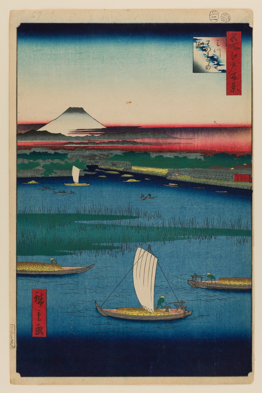 Mitsumata Wakarenofuchi alkotó: Ando or Utagawa Hiroshige