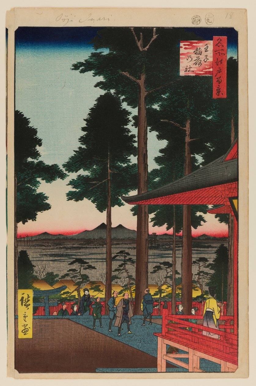 Oji Inari szentély alkotó: Ando or Utagawa Hiroshige