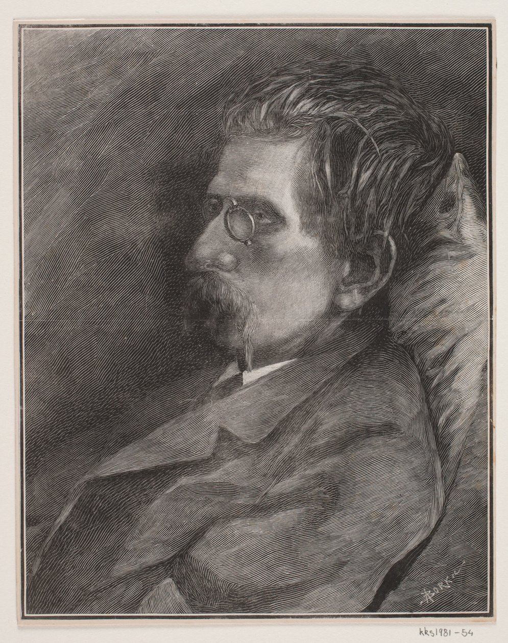 Portré J.P. Jacobsen alkotó: André Bork