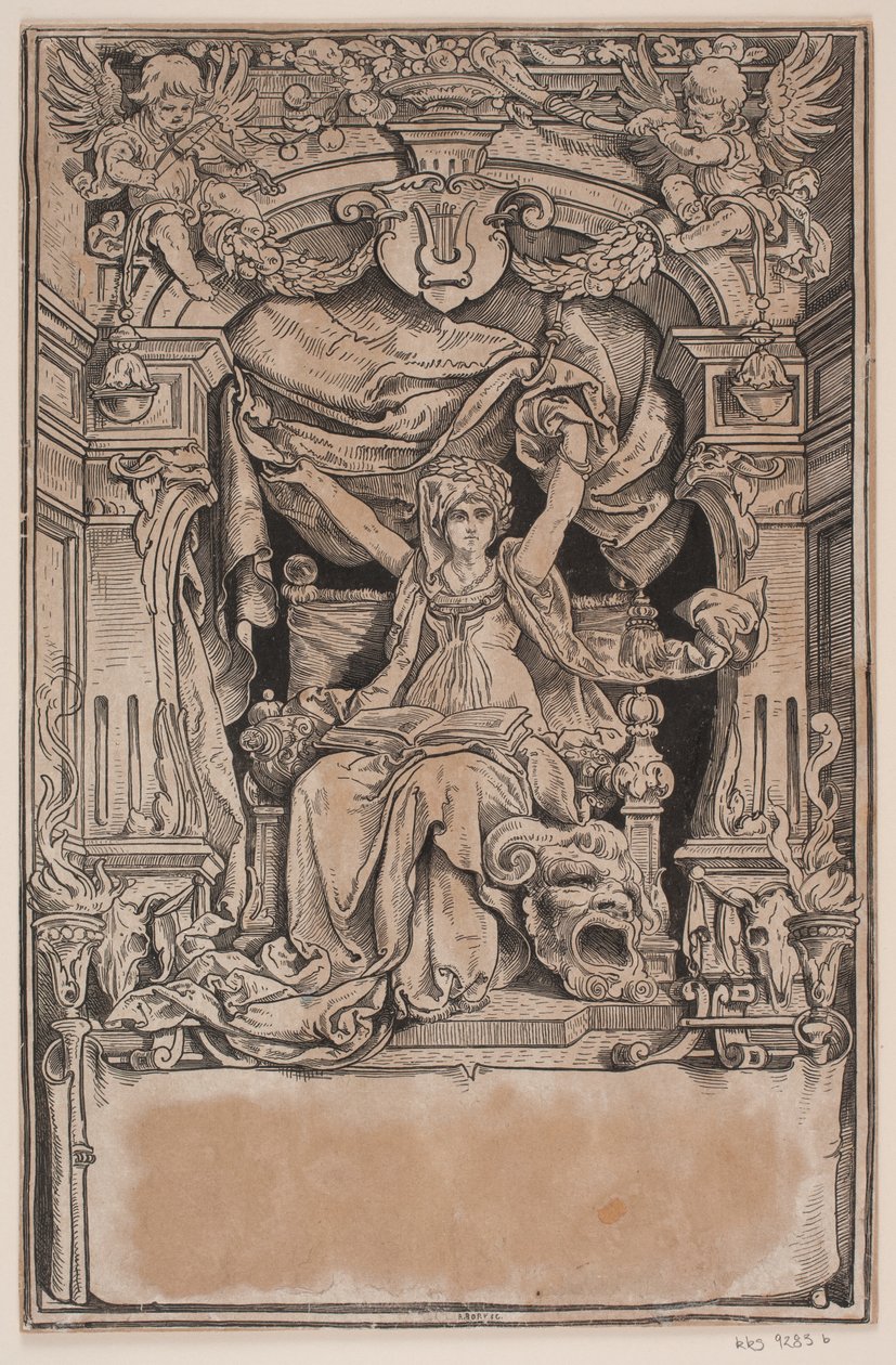 Címlap és matrica a "Faust" kiadásához, München 1884 alkotó: André Bork