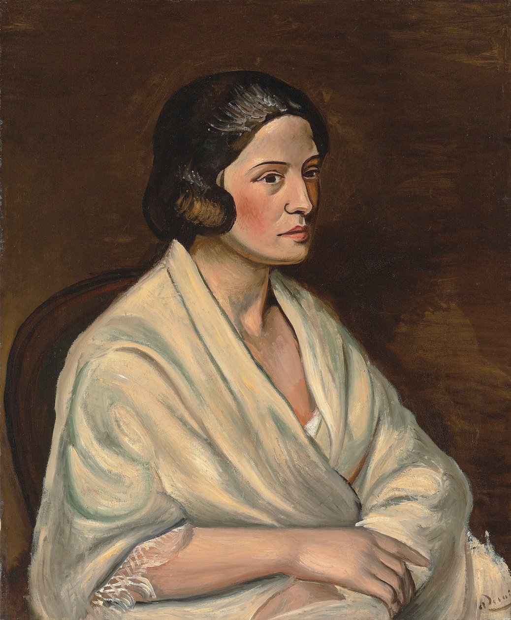 Kendőt viselő nő mellszobra alkotó: Andre Derain