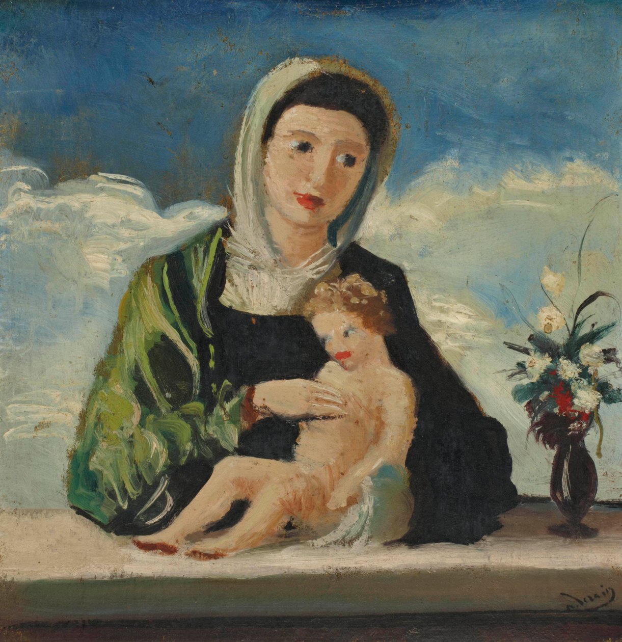 A Szűz és gyermeke (Bellini után) alkotó: Andre Derain