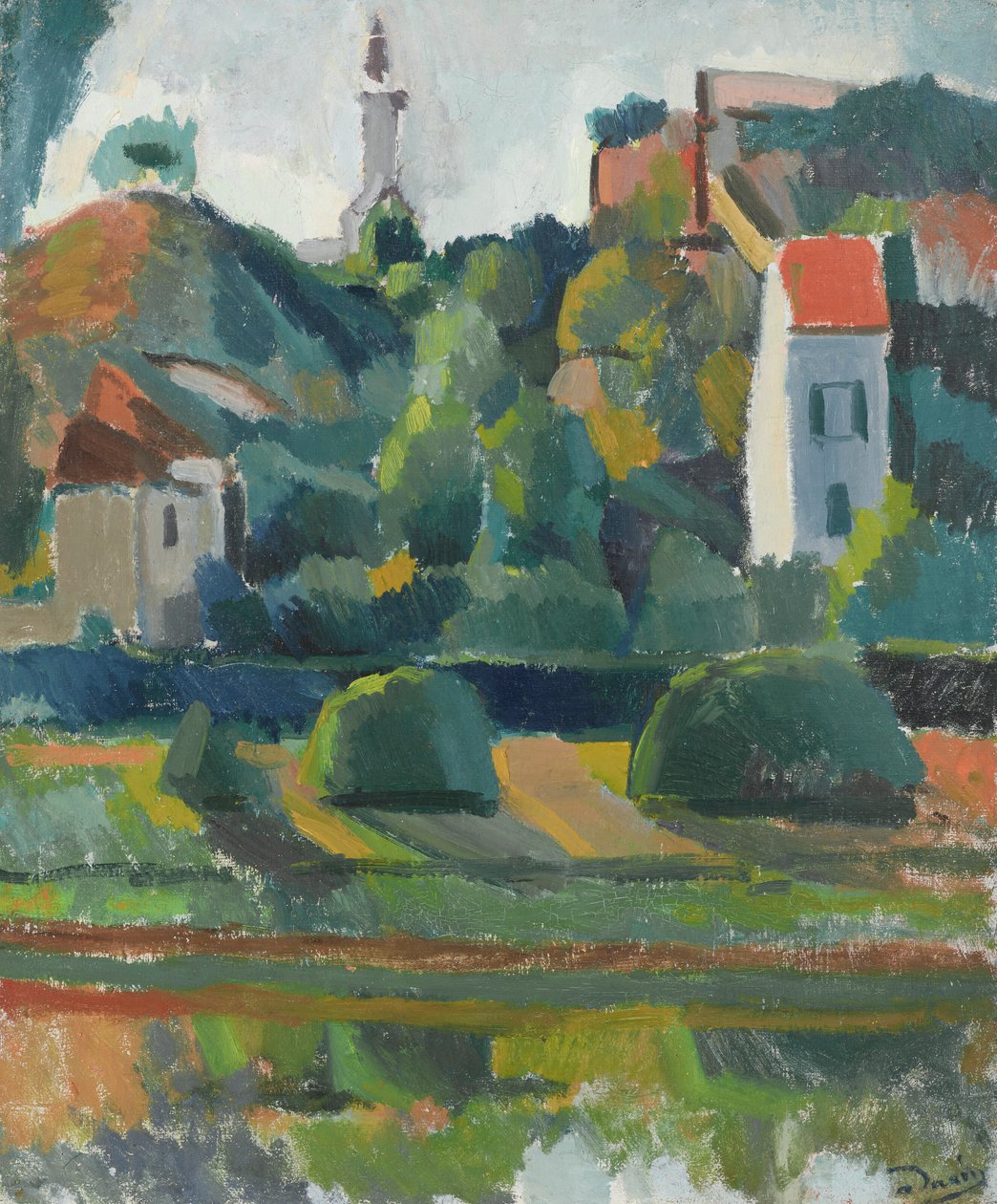 A folyó Montreuil-sur-Mer-nél alkotó: Andre Derain