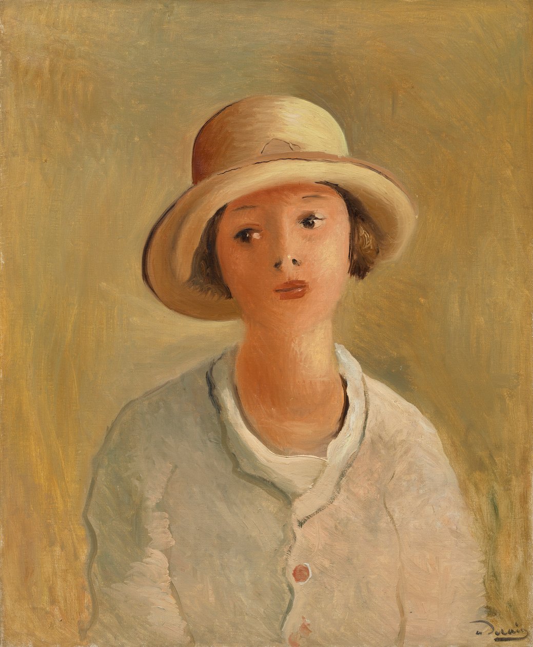Geneviève au chapeau de paille, a festő unokahúga portréja alkotó: Andre Derain