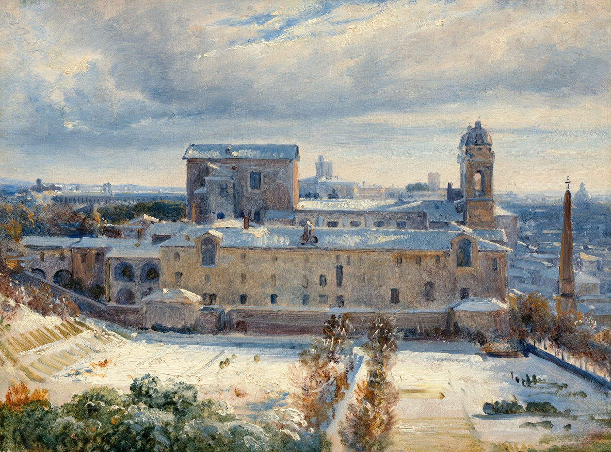 Santa Trinità dei Monti a hóban alkotó: André Giroux