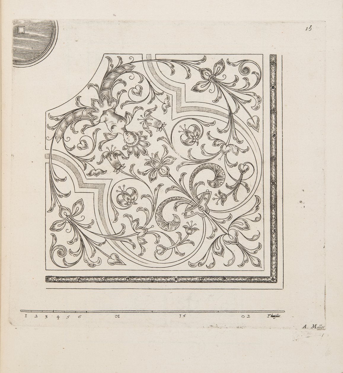 Design for Parterre, Theater des Plans et Jardinages, Pub.1652 (metszet) alkotó: André Mollet