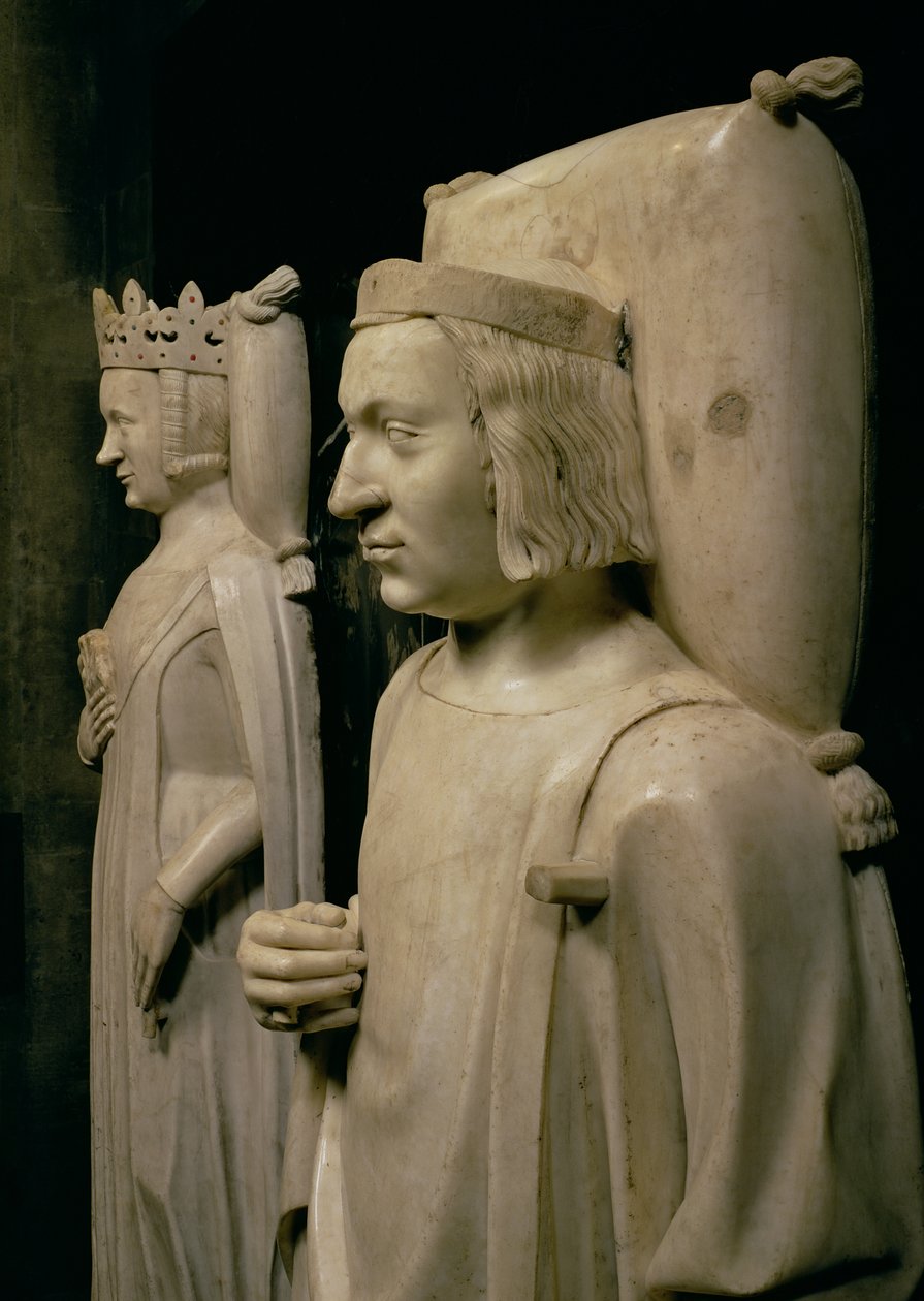 Képmások V. Bölcs Károly (1338-80) sírjából 1364 körül (márvány) (lásd még: 95783) alkotó: Andre Beauneveu