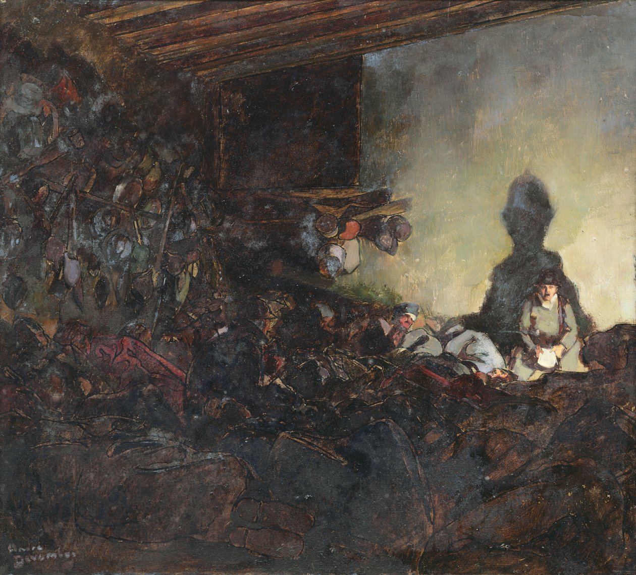 A Billet, a "Halottakra emlékezve" című triptichon bal oldali táblája, 1918 körül (lásd még 173012). alkotó: Andre Devambez