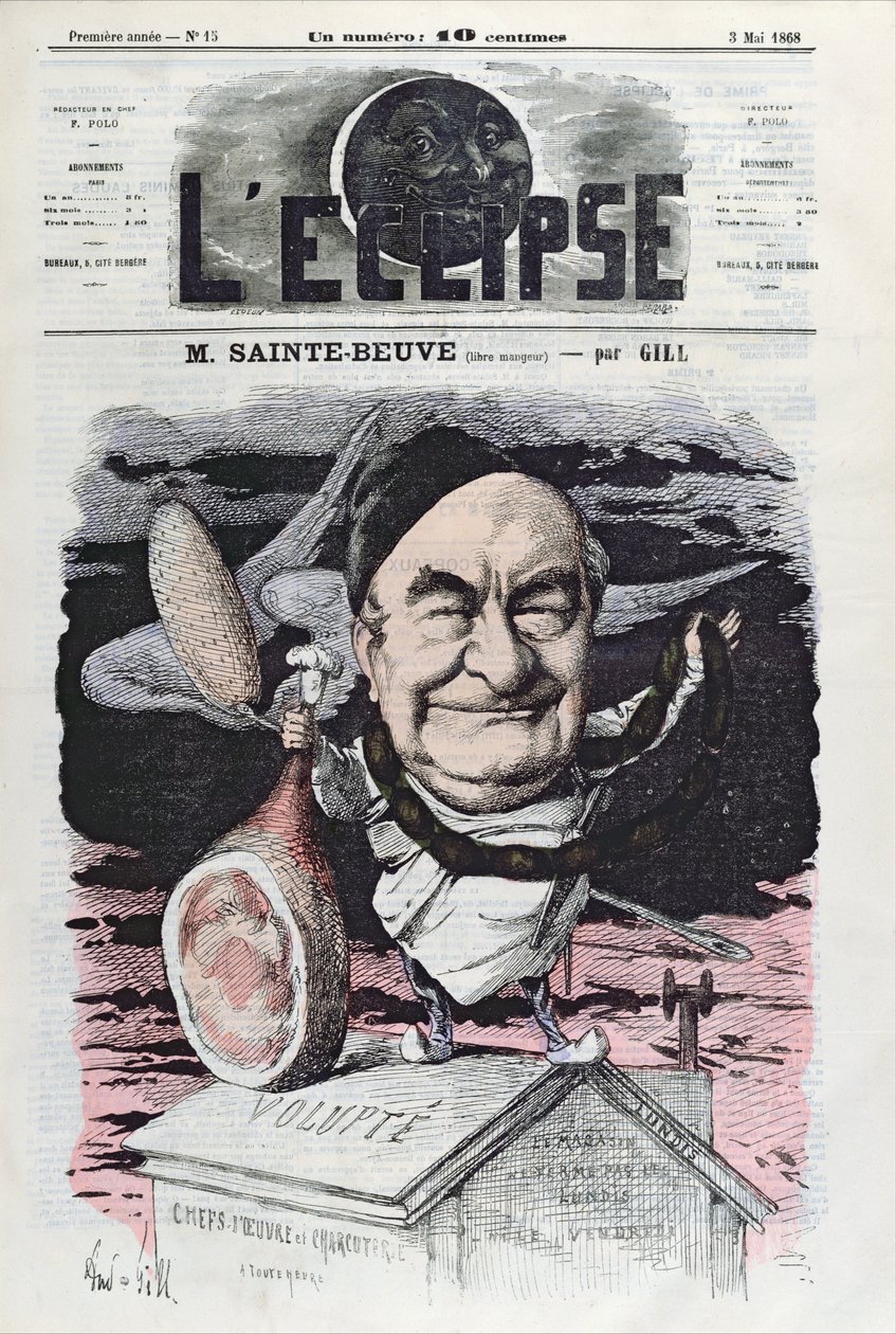 „Monsieur Sainte-Beuve (gátlástalan evő)”, a „l