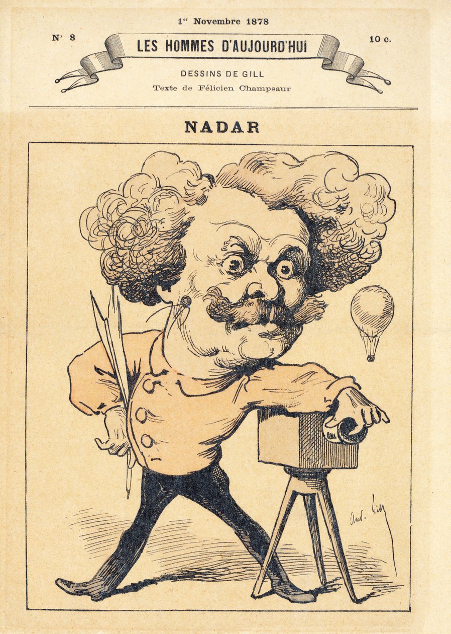 Nadar, kocsma. 1878 (kézzel színezett metszet) alkotó: Andre Gill