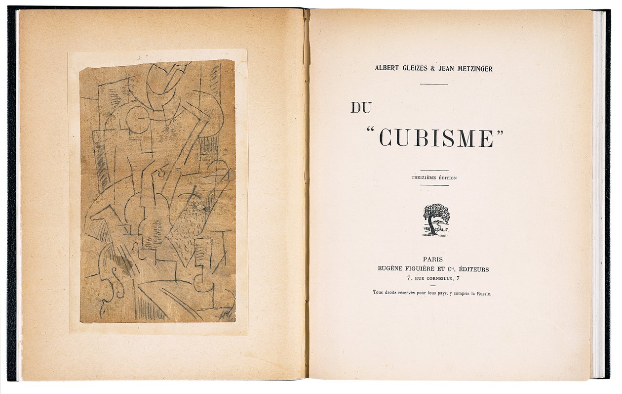 Albert Gleizes és Jean Metzinger "Du "Cubisme"" című művének címlapja és címlapja. alkotó: Andre (after) Derain