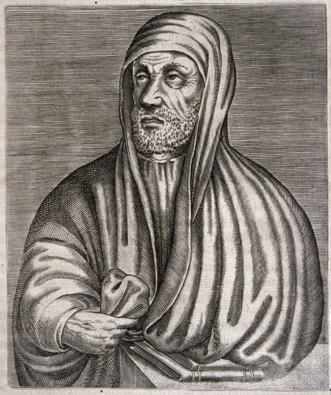 Abu Ali al-Husain ibn Abdallah ibn Sina Avicenna portréja (metszet) alkotó: Andre (after) Thevet