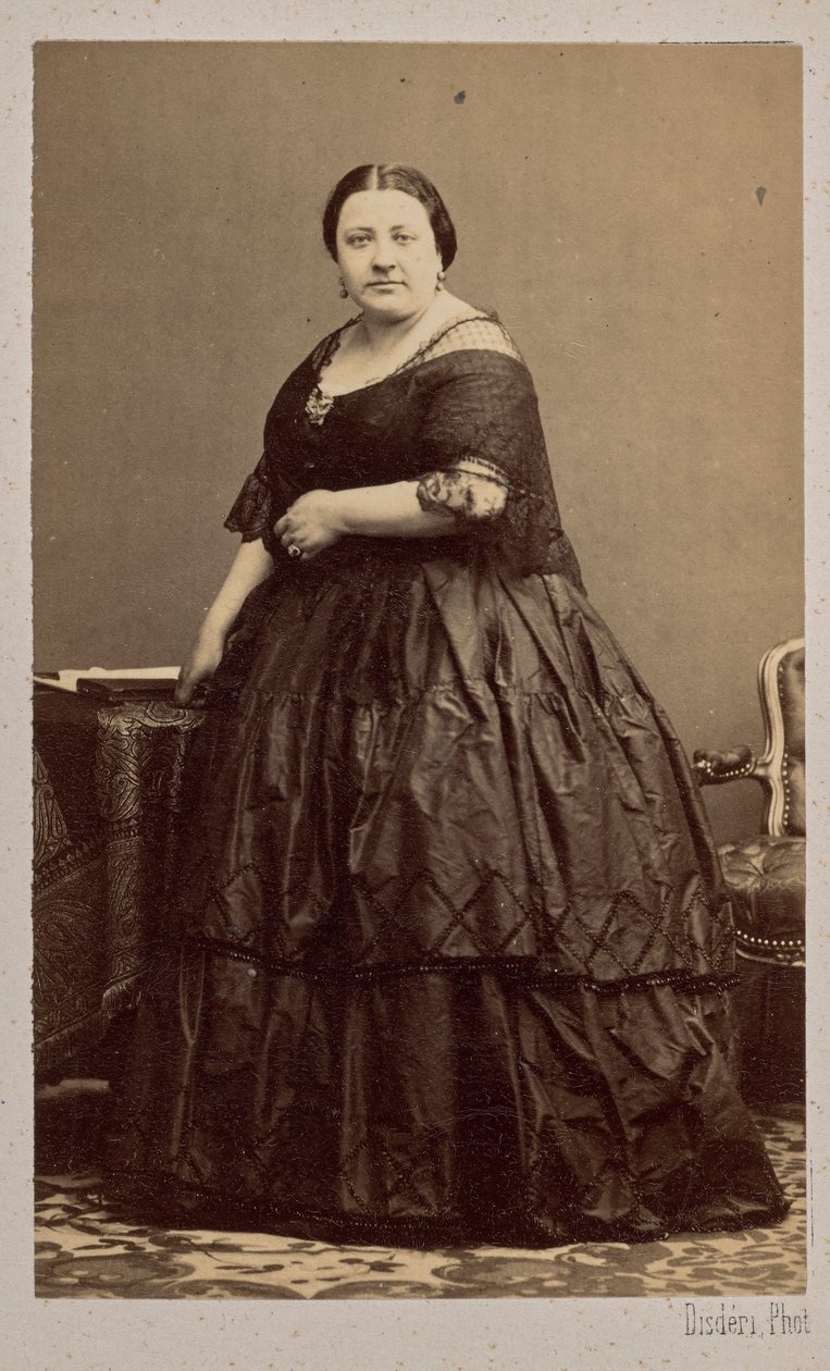 Marietta Alboni operaénekesnő portréja 1826-1894, 1862. alkotó: Andre Adolphe Eugene Disderi