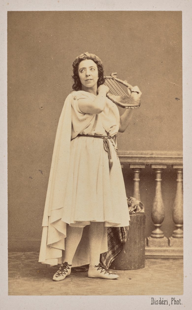 Pauline Viardot énekes és zeneszerző portréja 1821-1910, 1862. alkotó: Andre Adolphe Eugene Disderi