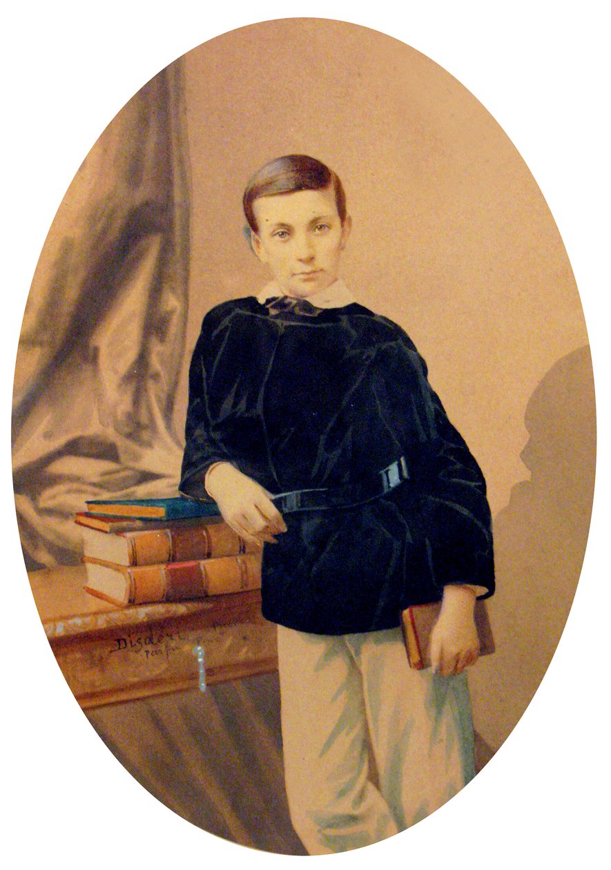 I. Albert monacói herceg, 1860 körül (festett fotó) alkotó: Andre Adolphe Eugene Disderi